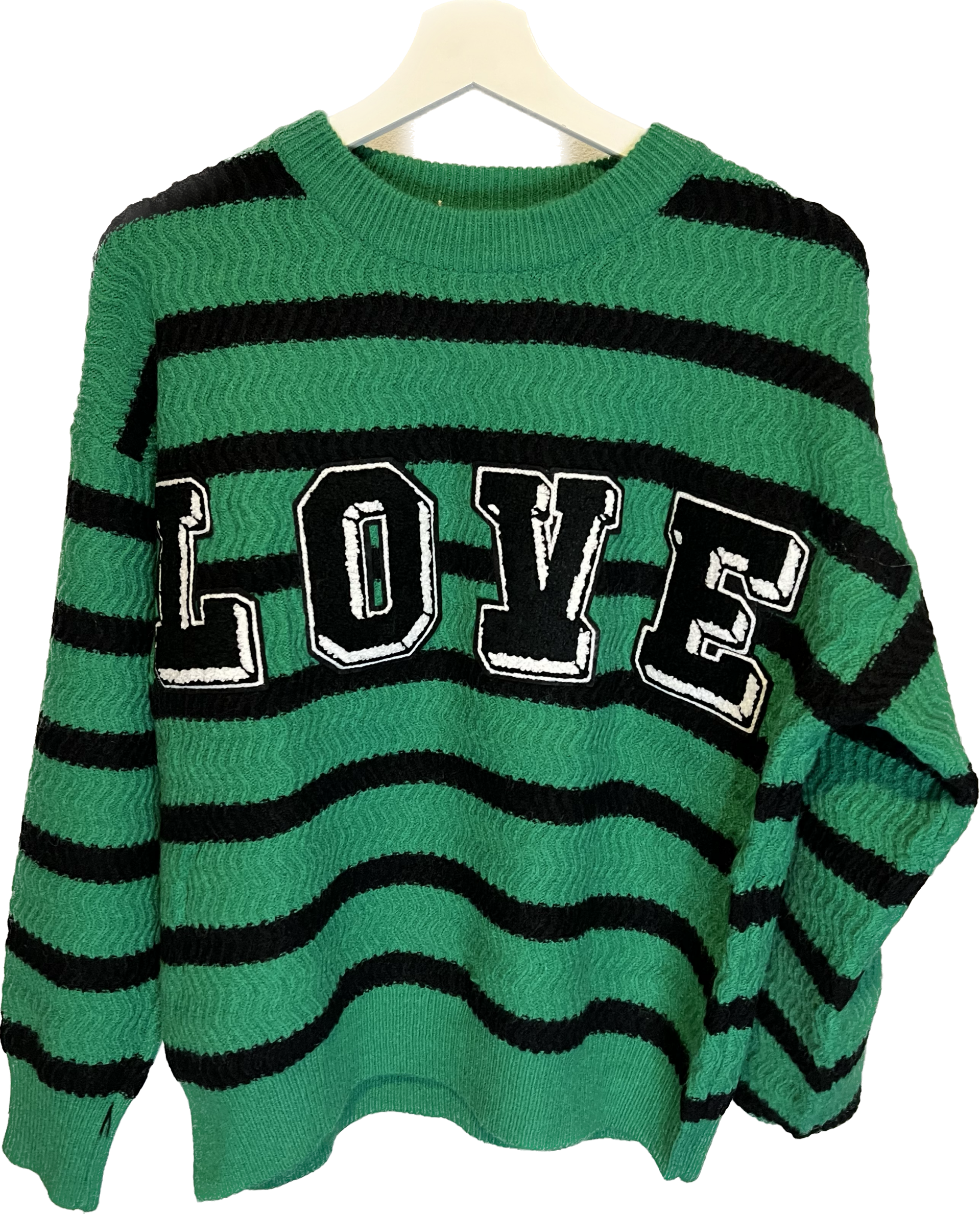 Love trui groen