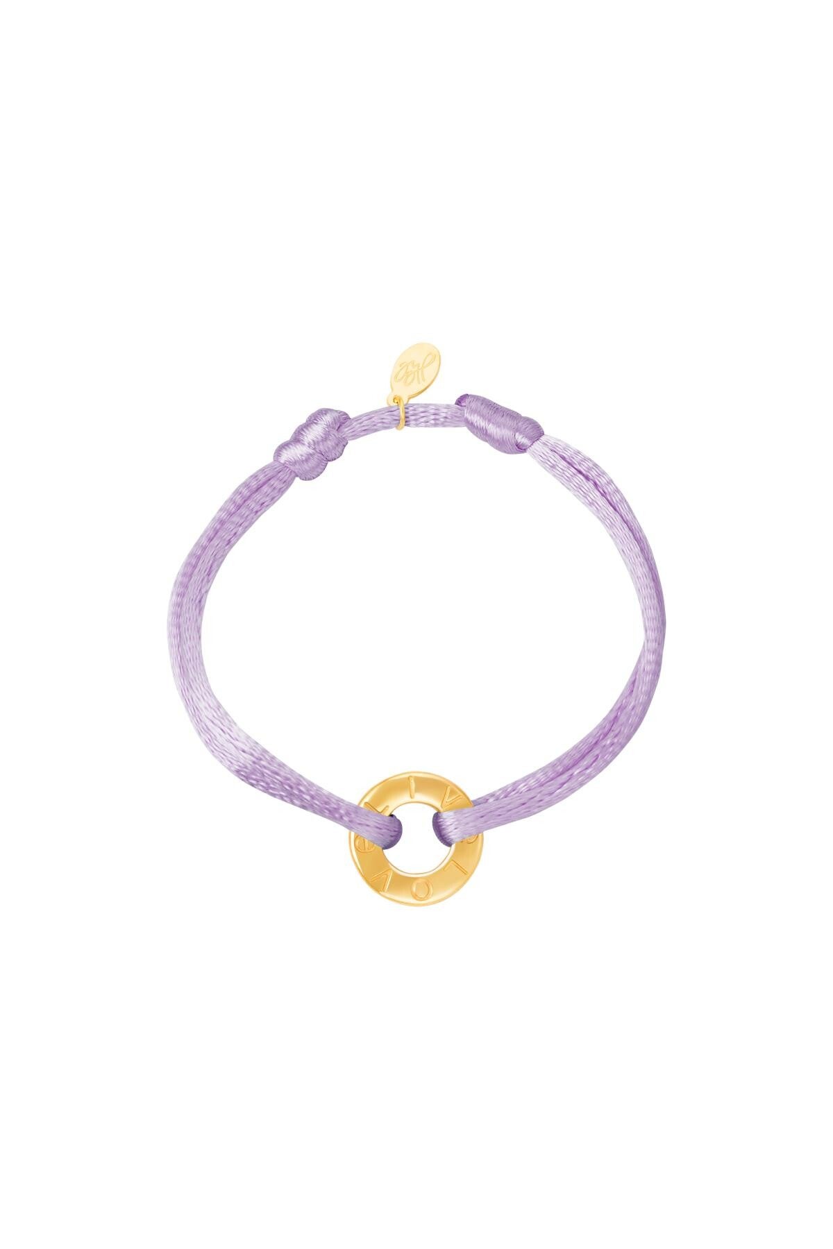 Armband Live Love paars
