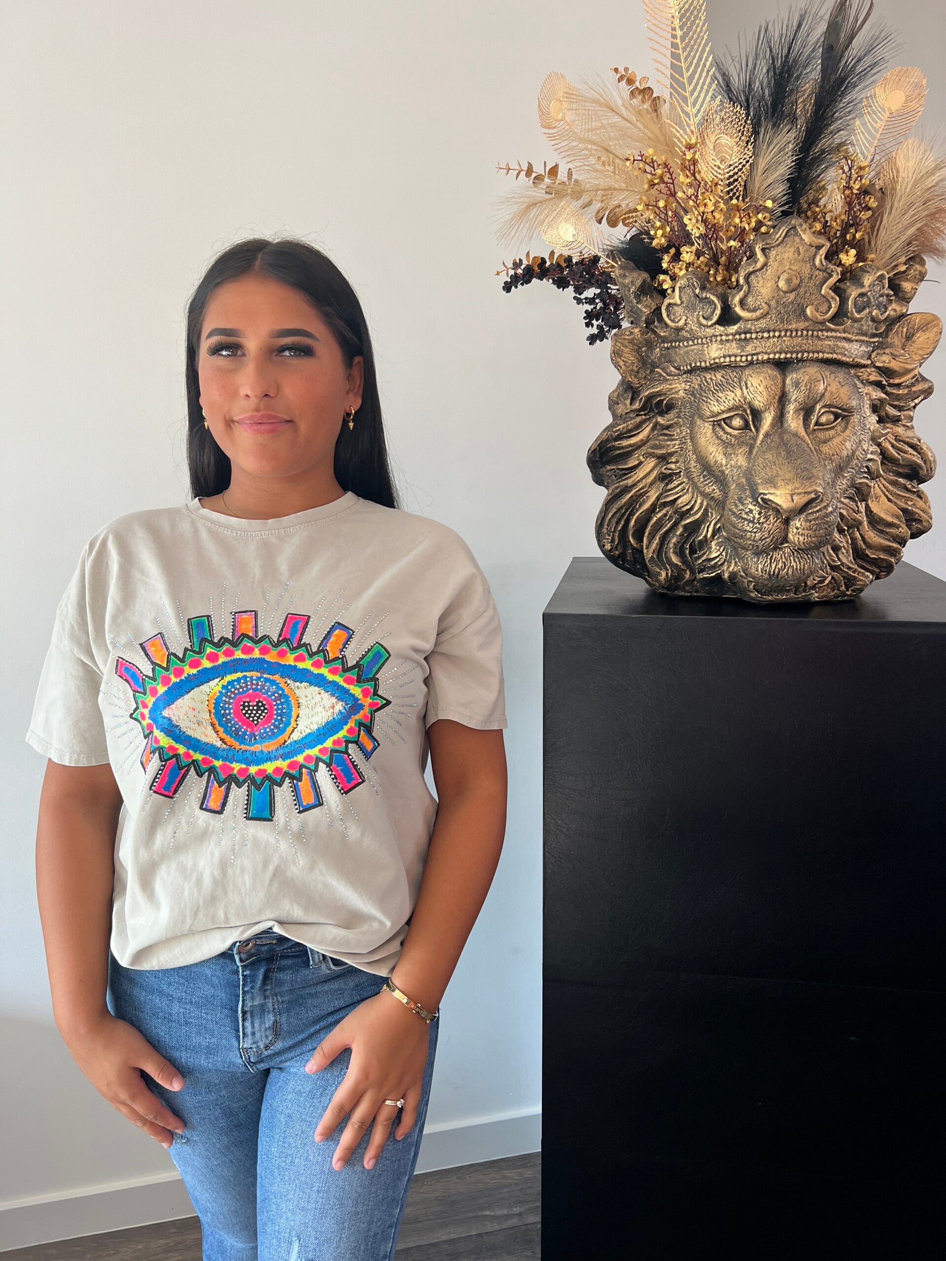 T-shirt Colorful Eye beige