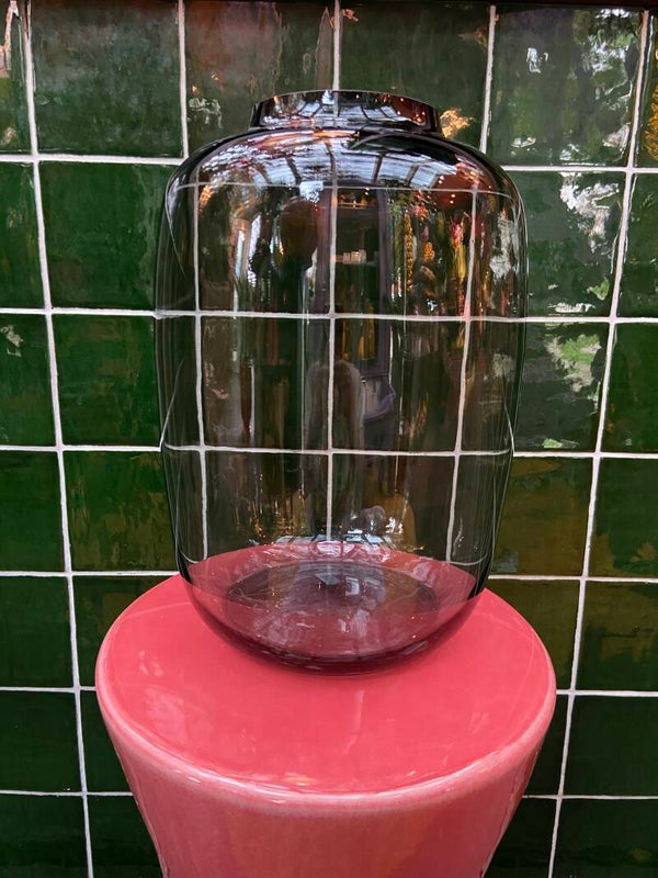 Zwarte rookglas vaas