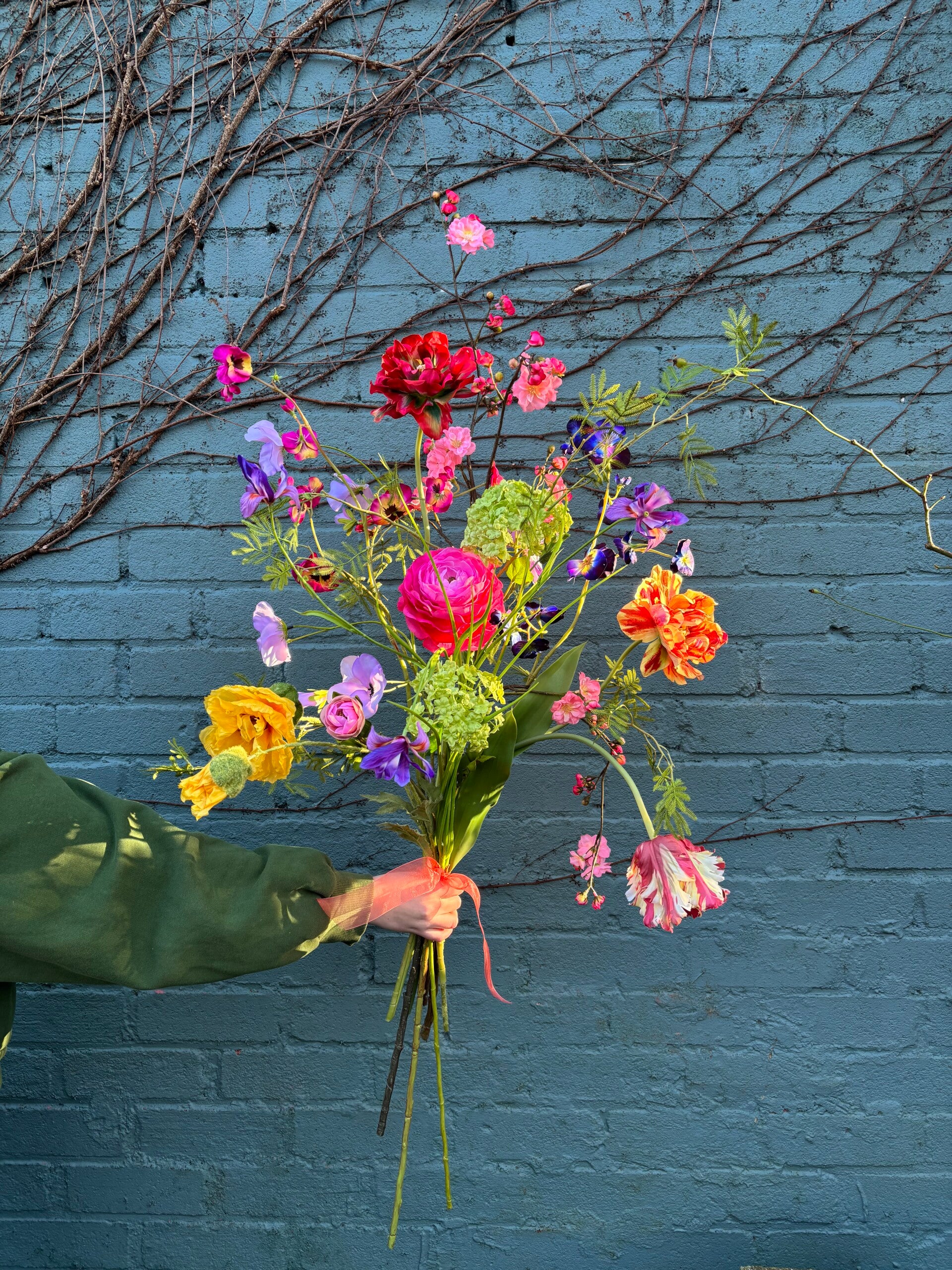 Zijden boeket 'Spring time'