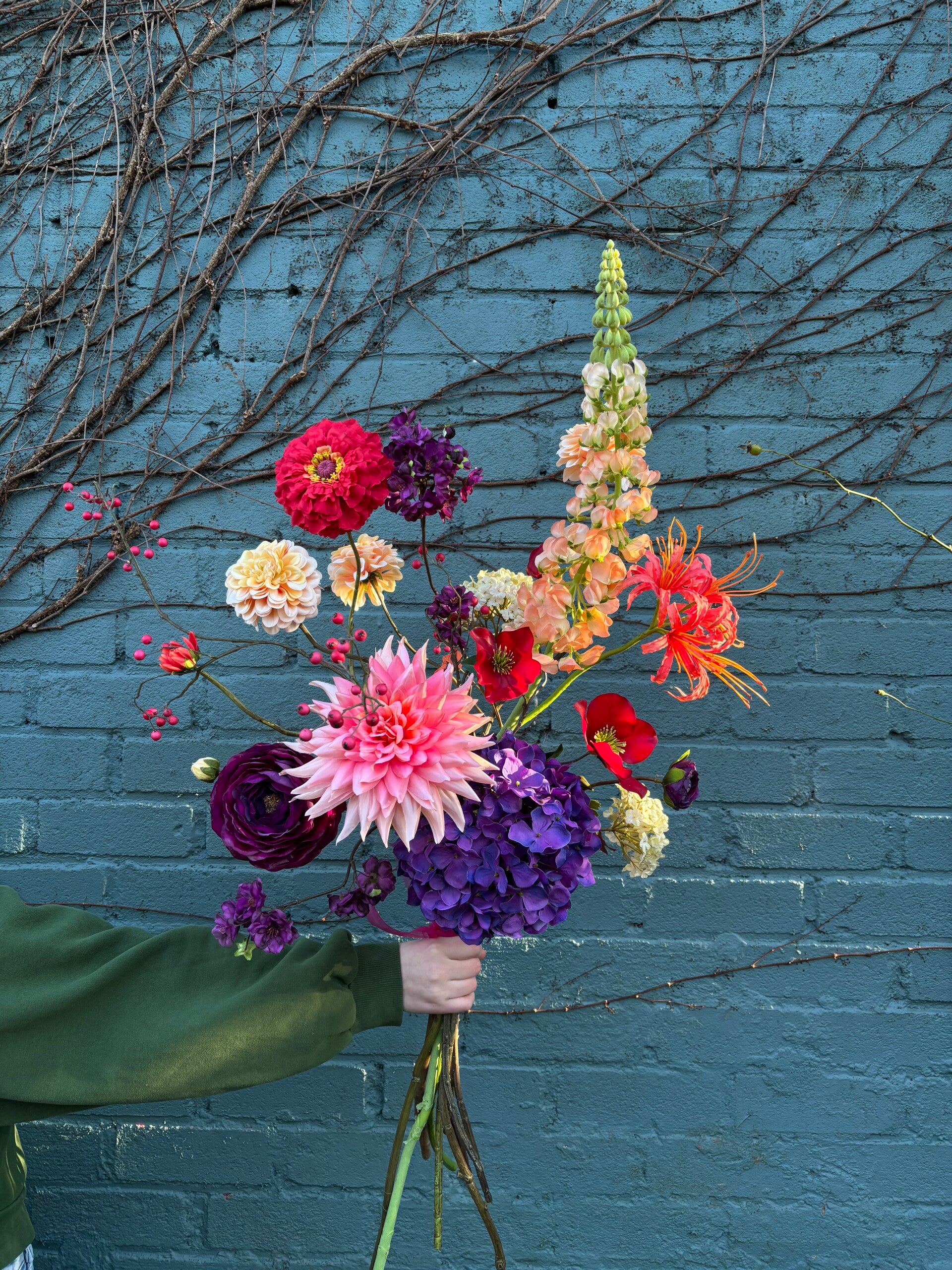 Zijden boeket 'Soft Darkness'