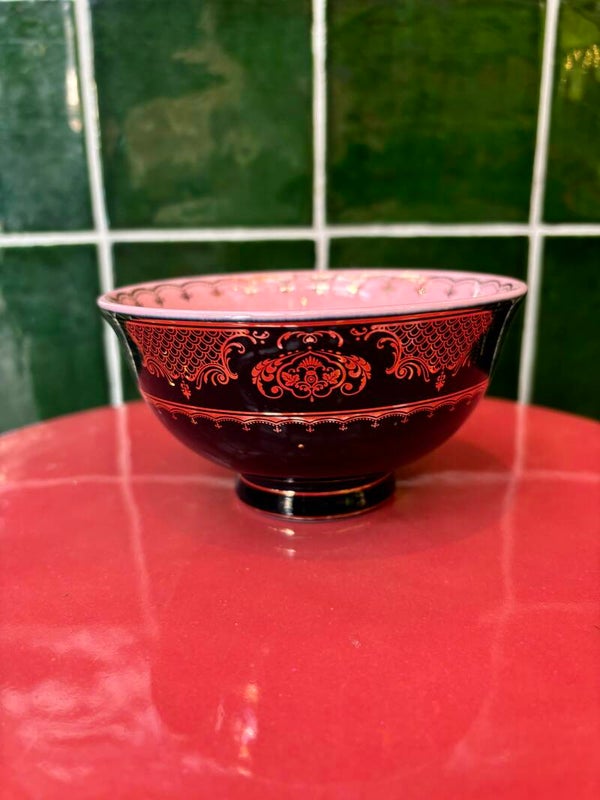 Polspotten porselein kom blauw