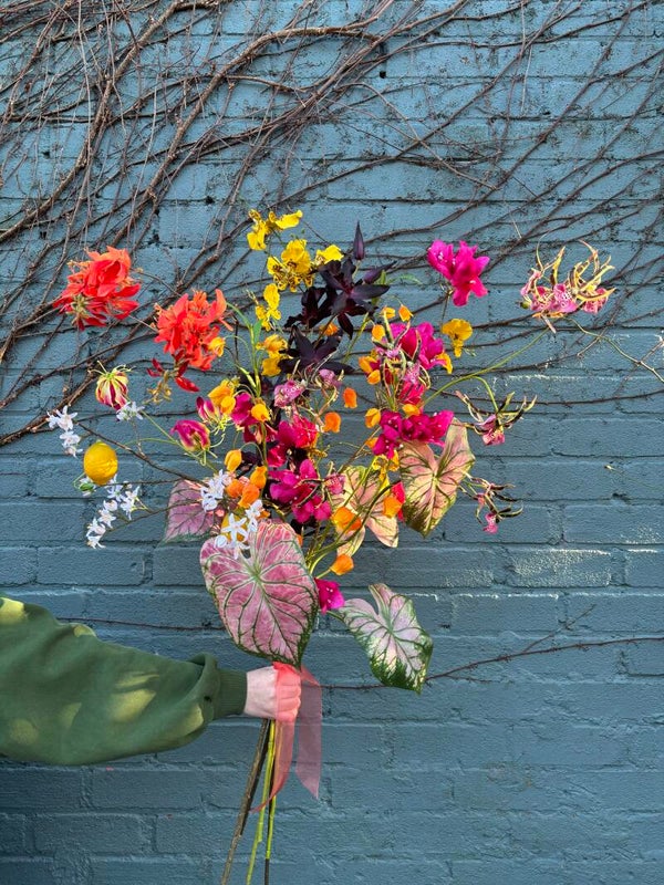 Zijden boeket 'Tropical vibes'