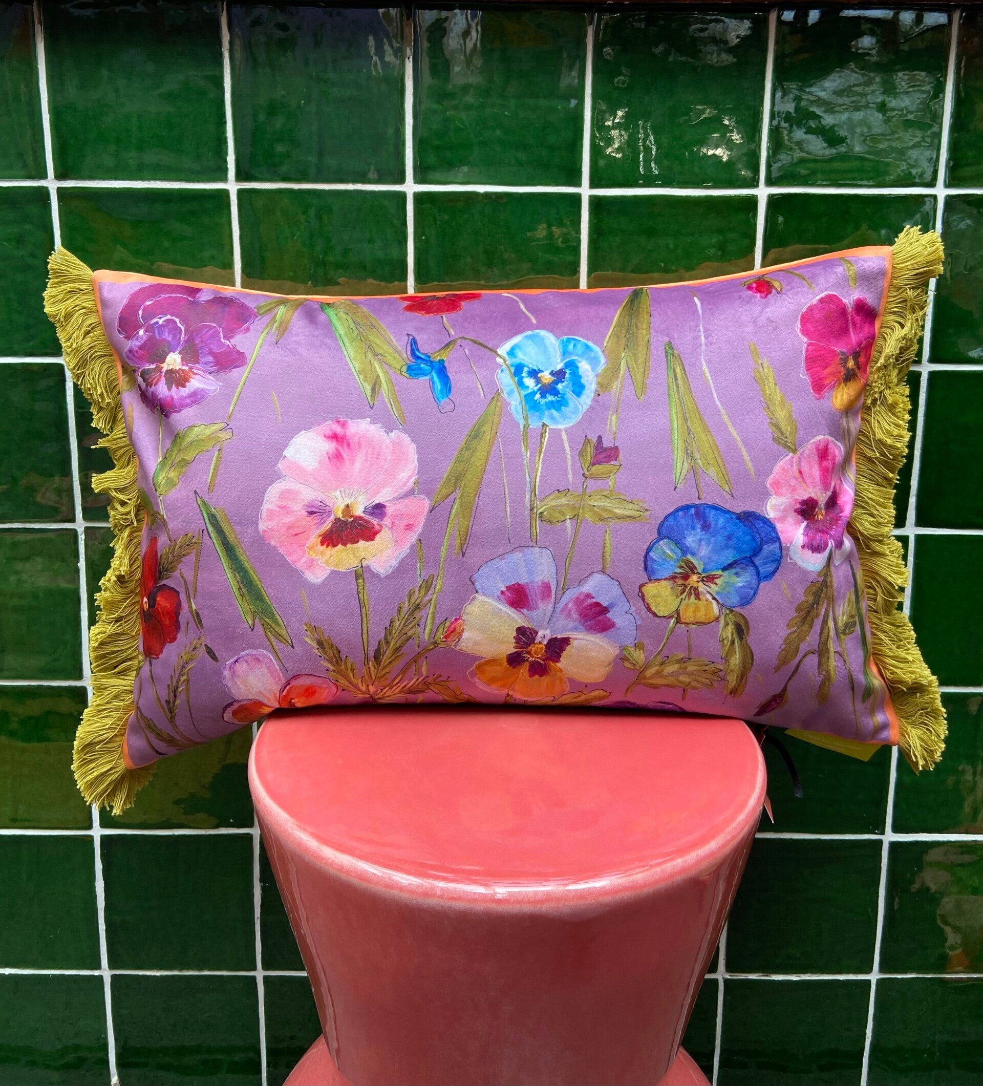 Doortje IJpelaar kussen 'Mauve' rechthoek 60x40