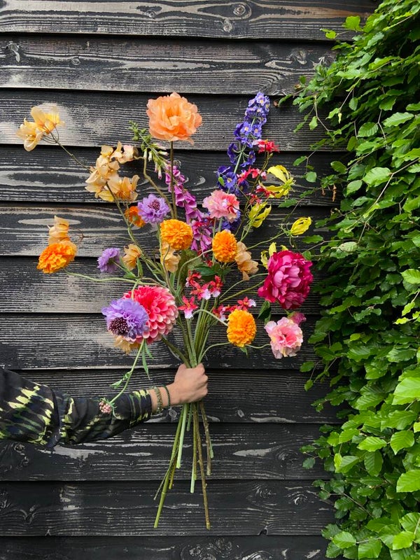 Zijden boeket 'Variegated'