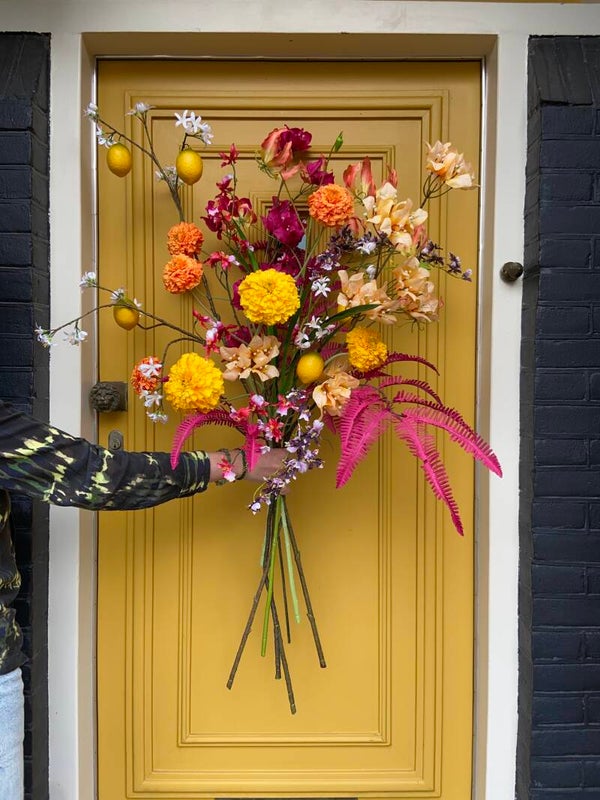 Zijden boeket 'Tropical paradise'