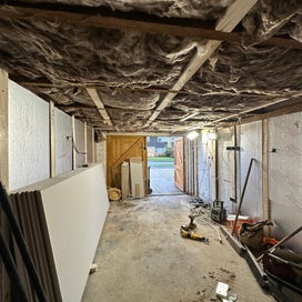 First layers of insulation going into a garage conversion 