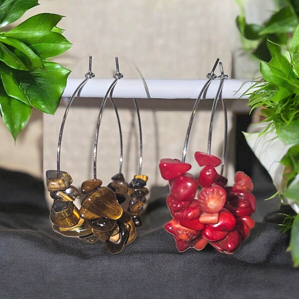 Boucles d'oreilles "rocaille" (divers choix possibles)