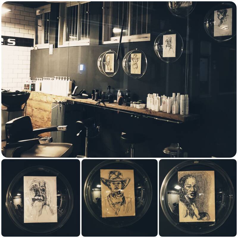 kapsalon expositie bubbles wageningen portrettekeningen portret drawing