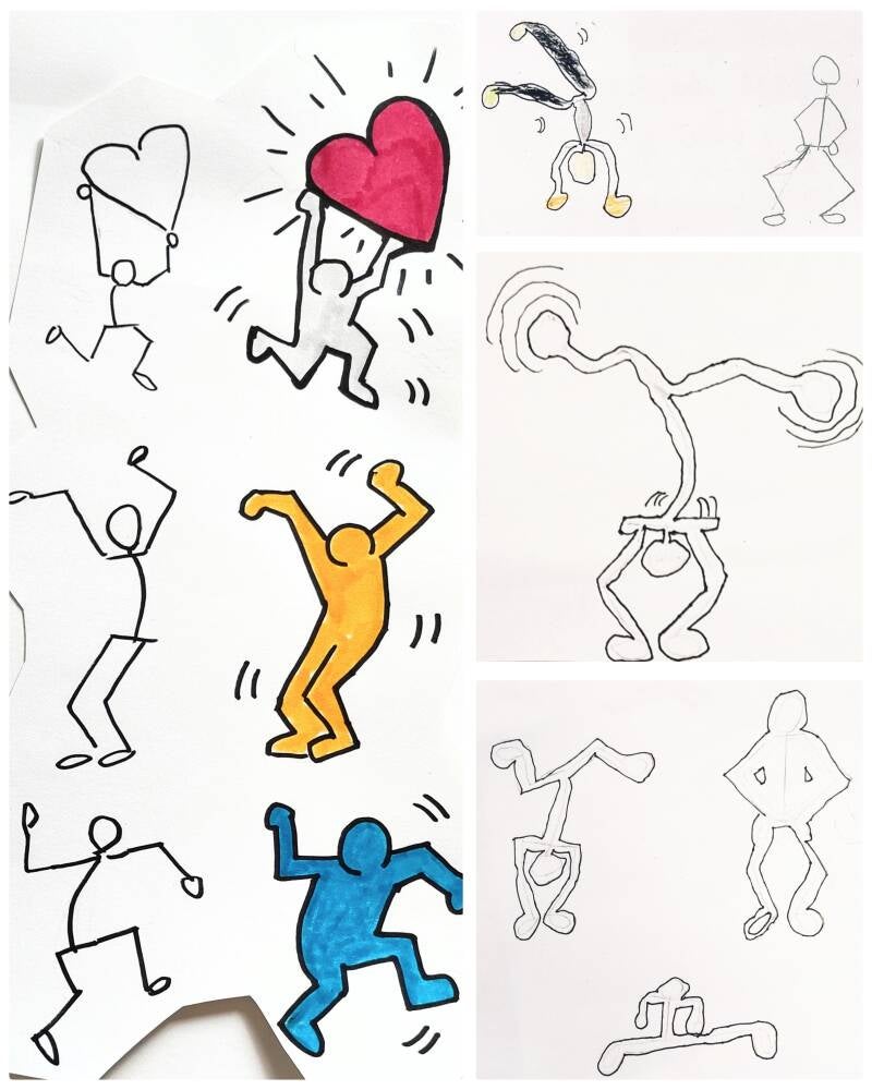 Keith Haring tekenen kinderen