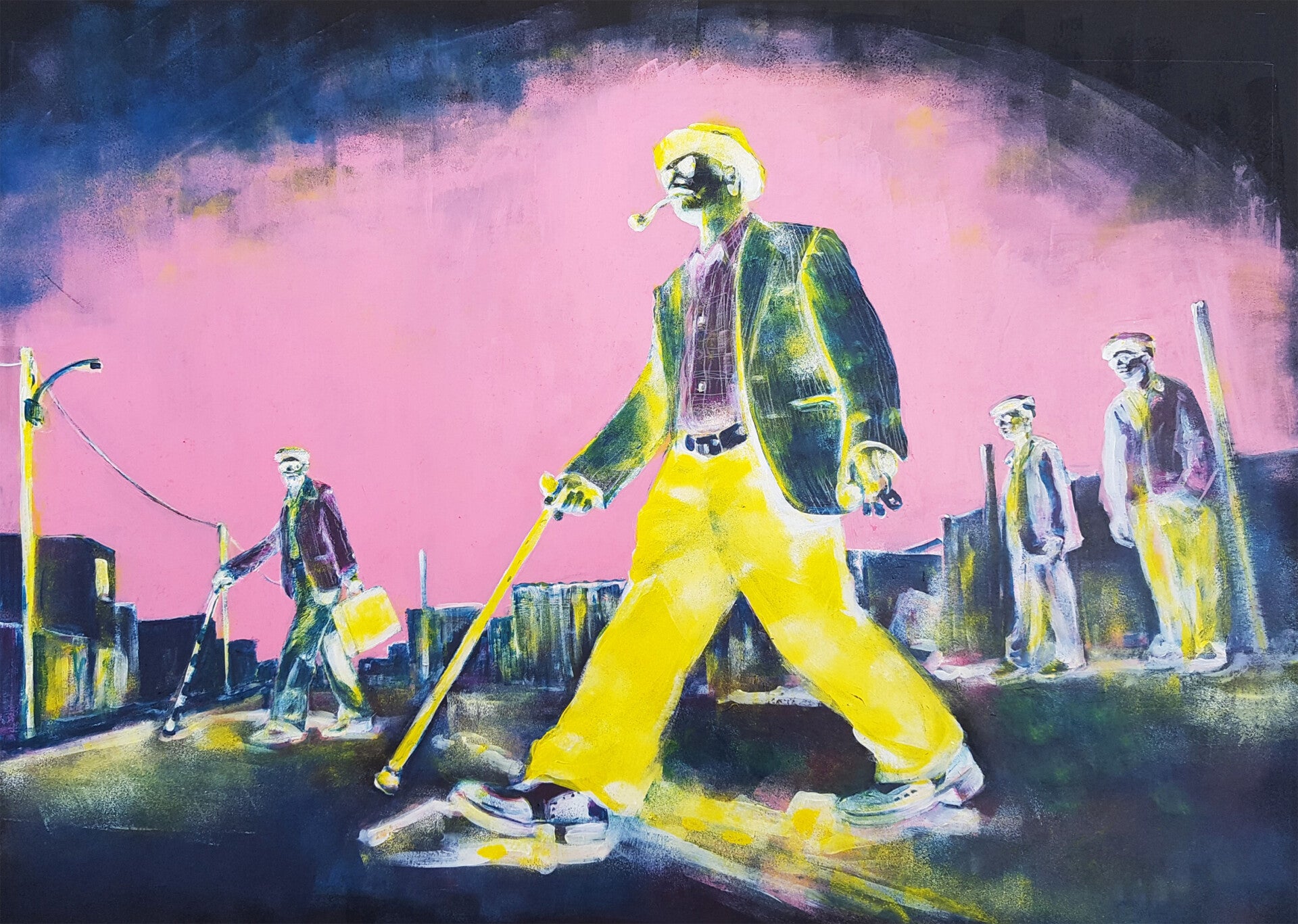 Brotherhood painting Zuid Afrika pantsula 