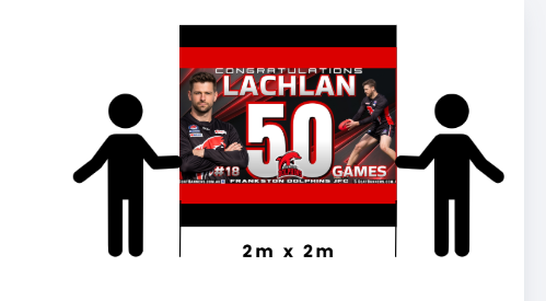 2x2m Print/Crepe Banner (Most Popular)