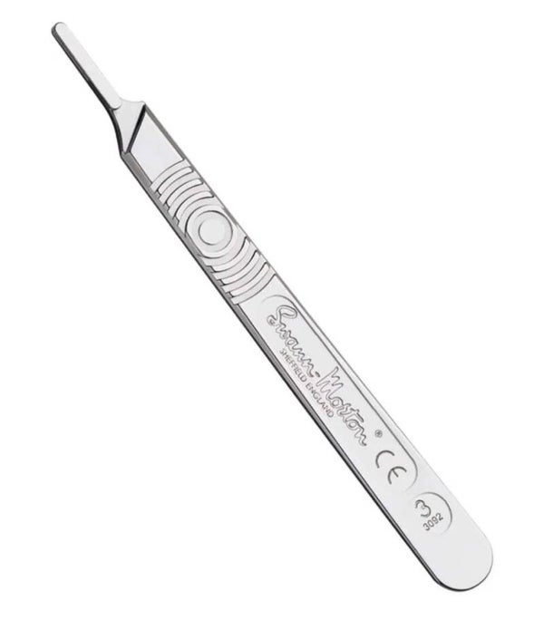Dermaplane scalpel reusable handle