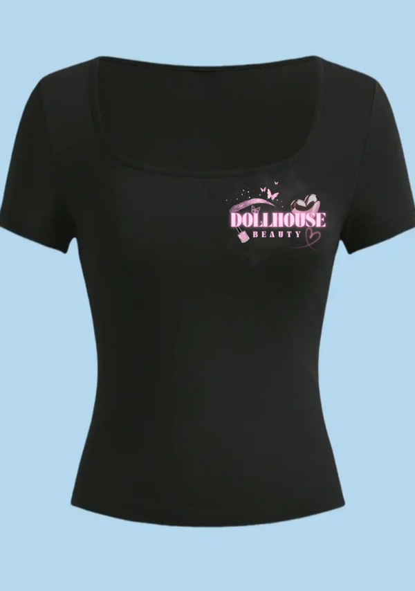 Personalised scoop neck tshirt