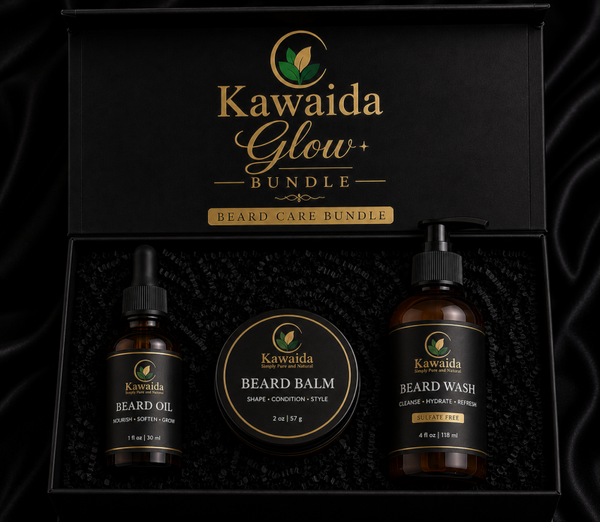 Kawaida Beard Essentials Kit | Beard Oil, Balm & Wash Grooming Set