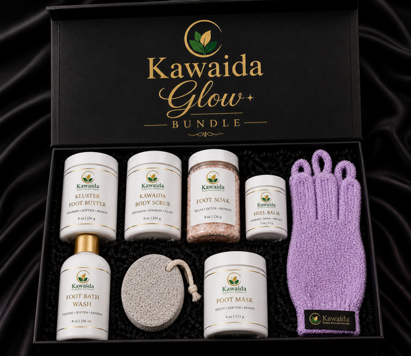 Kawaida Kluster Foot Recovery Kit | Deep Repair Foot Care Bundle for Dry Cracked Feet