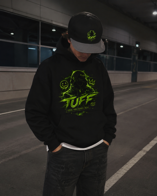 Hoody Bio Baumwolle Tuff grün querbeez