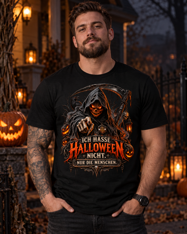 Herren T-Shirt ICH HASSE HALLOWEEN