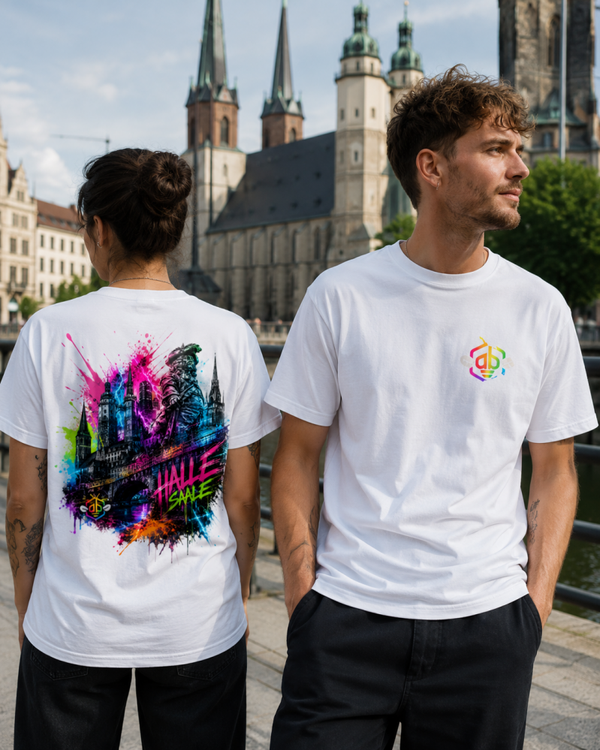 Halle/Saale Shirt oversidzed unisex weiß