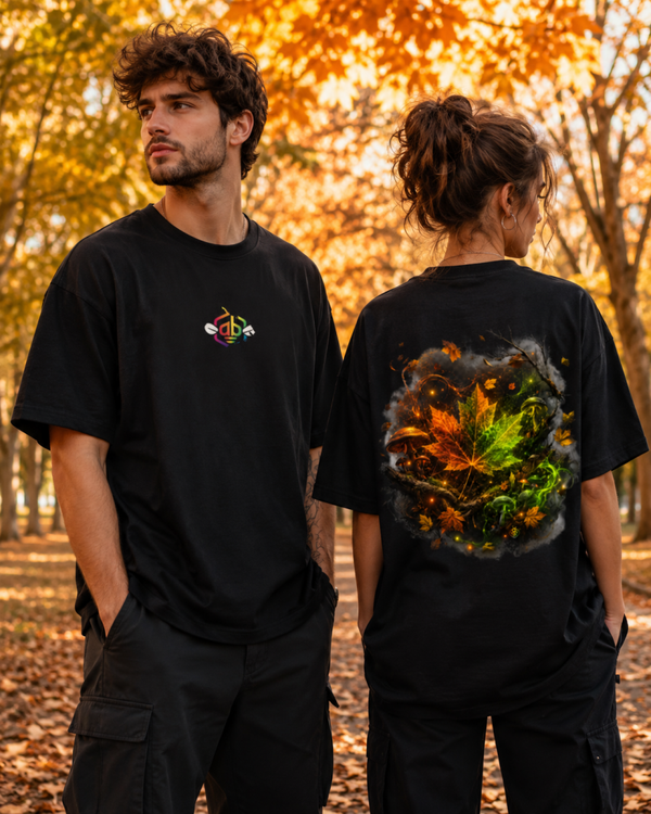 Herbstwald Oversize T-Shirt – Neon Nature