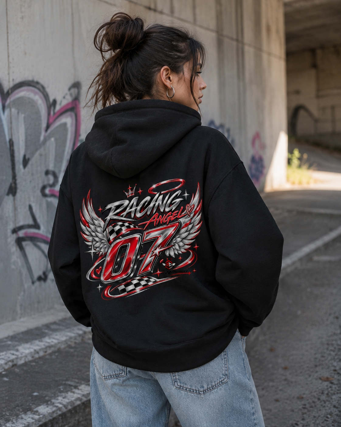 Streetwear Damen Raicing Angel Hoddie