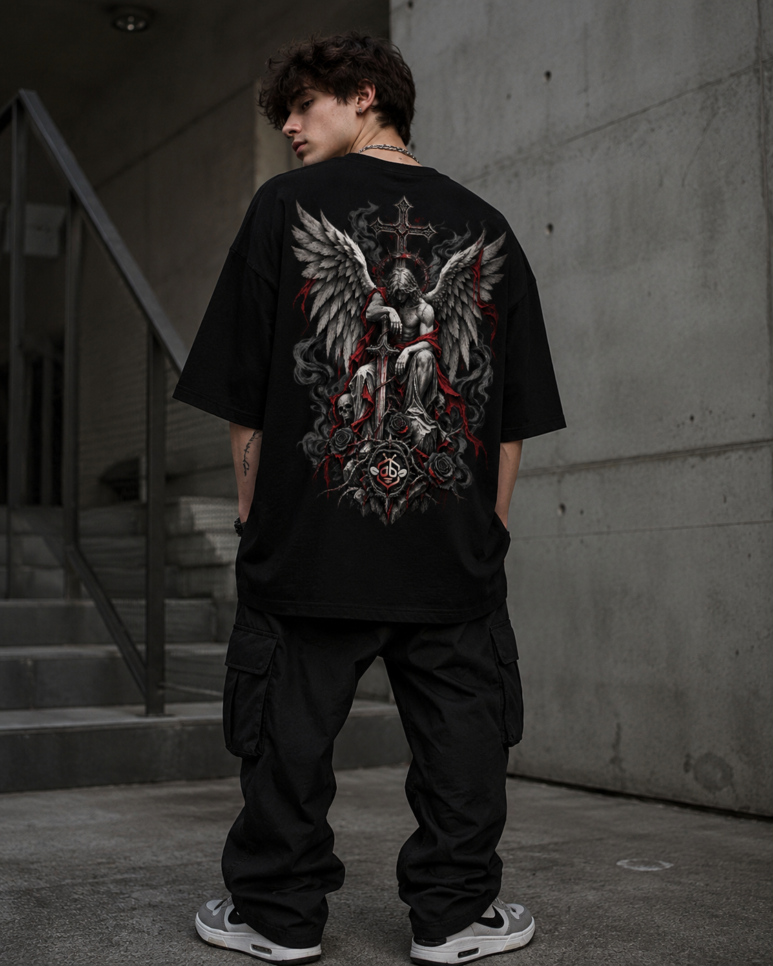 Dark Angel Oversize Shirt – Gothic Streetwear