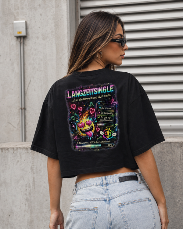Oversized Bauchfrei -Langzeitsingle- Schwarz