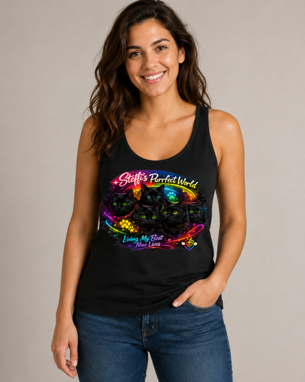 Damen Tanktop „Steffi’s Purrfect World“