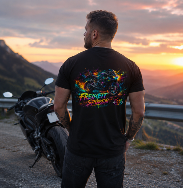 Shirt * freiheit spüren * schwarz, Männer