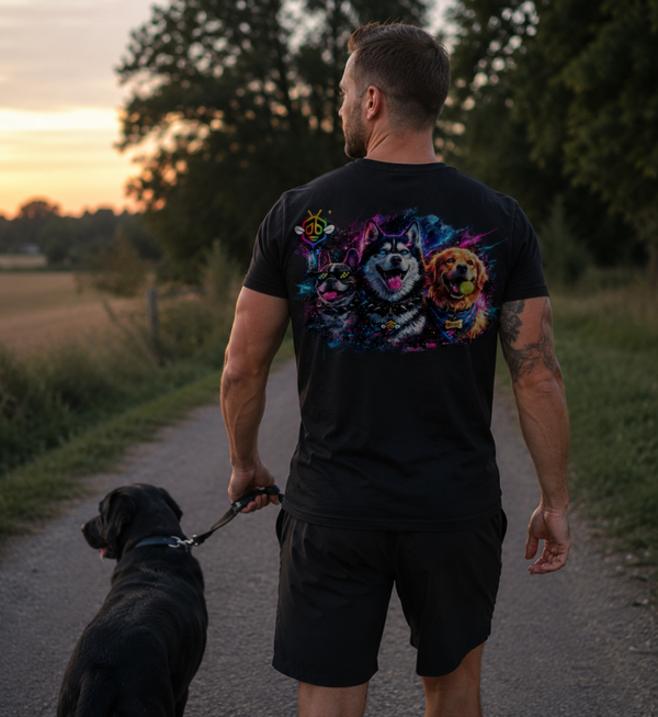 Klassisches Herren Shirt Schwarz ☆Hund,Dog☆