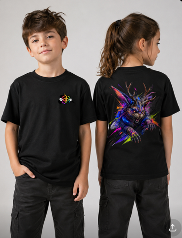 Kinder Shirt unisex  "cyber Jackalope"