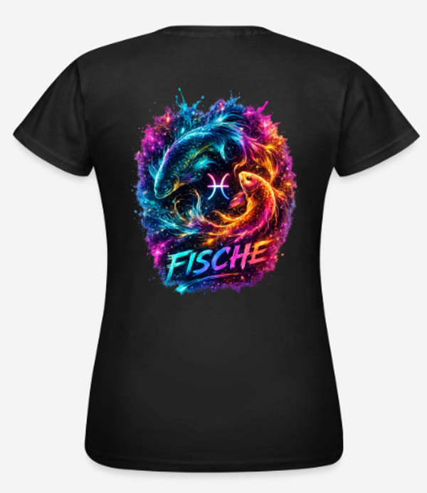T-Shirt Damen Fische Sternzeichen