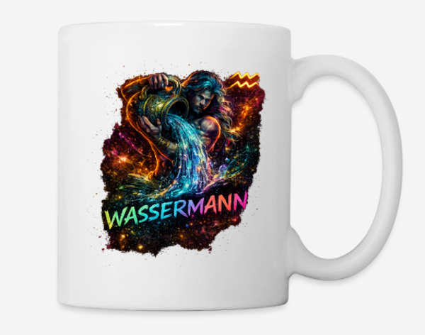 Tasse weiß Wassermann