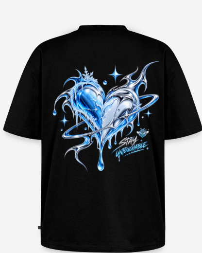 oversized shirt FROZEN HEART Damen Streetwear