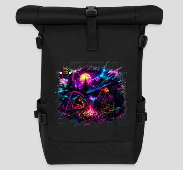 Rucksack Wandern schwarz Camping Vanlife