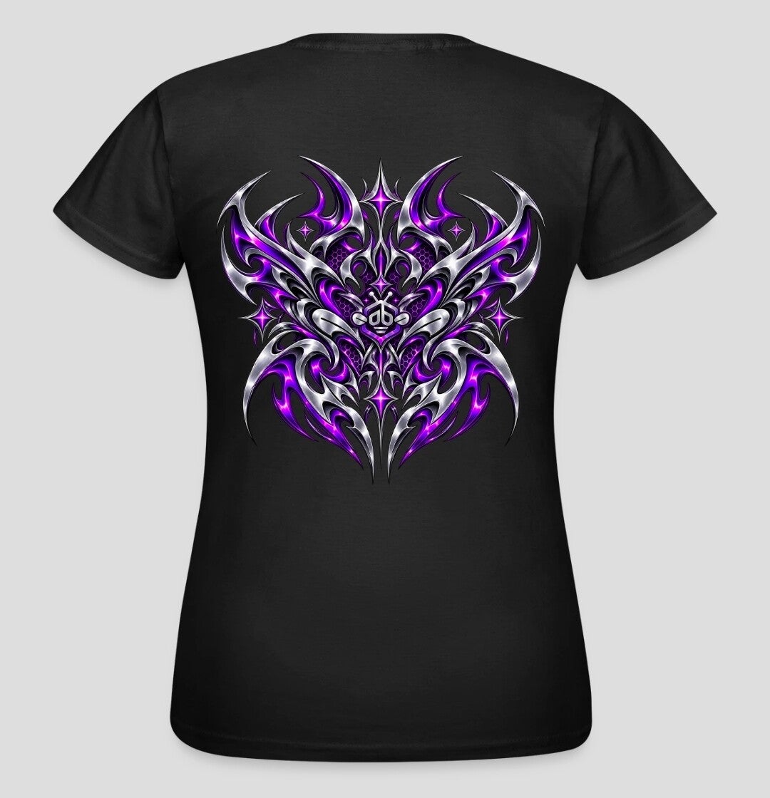 Klassisches Shirt Damen Tribal-Lila