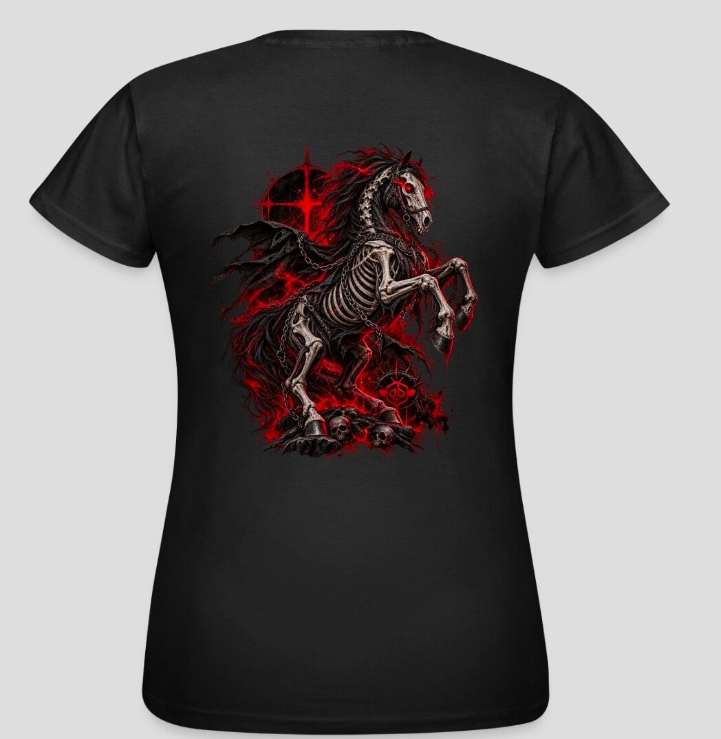 T-shirt Damen Gothic-Pferd Streetwear