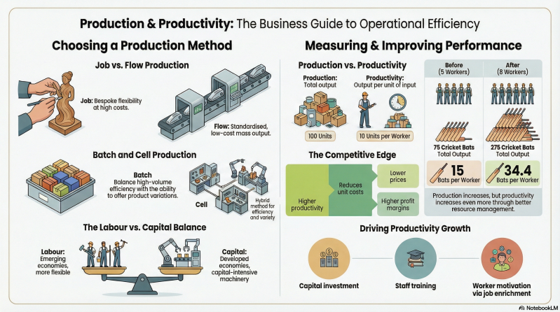 Methods of production and productivity
