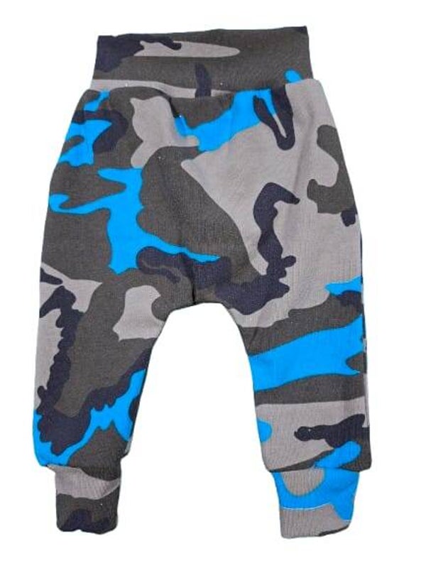 Broekje legerprint blauw