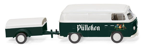 Wiking 1:87 030005 VW T2 Kastenwagen mit Anhänger "Pülleken"