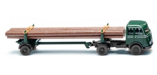 Wiking 1:87 039014 Langholztransporter (MB Pullman) - moosgrün