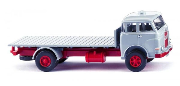 Wiking 1:87 041605 Flachpritschen-Lkw (MAN Pausbacke) - silbergrau