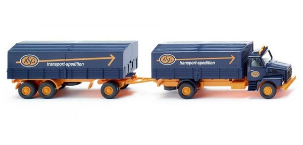 Wiking 1:87 043202 Pritschenhängerzug (Volvo N12) "ASG"