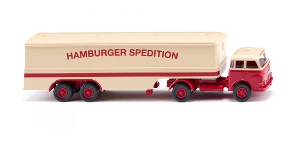 Wiking 1:87 051329 Koffersattelzug (MAN Pausbacke) "Hamburger Spedition"