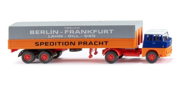 Wiking 1:87 051504 Pritschensattelzug (Henschel) "Spedition Pracht"