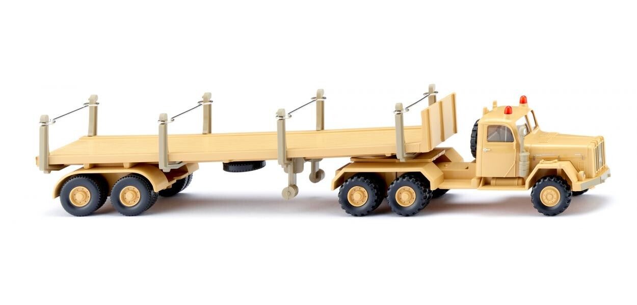 Wiking 1:87 051843 Rungensattelzug (Magirus Uranus) - sandgelb
