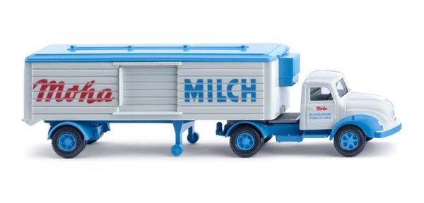 Wiking 1:87 052004 Kühlkoffersattelzug (Magirus) "Moha Milch"