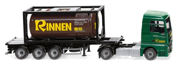 Wiking 1:87 053606 Tankcontainersattelzug 20' (MAN TGX Euro 6c) "Rinnen"