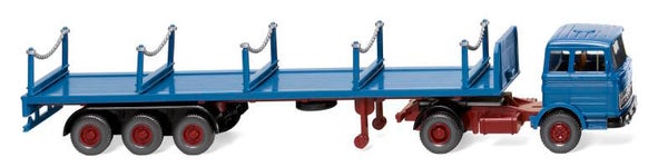 Wiking 1:87 055406 Rungensattelzug (MB) - azurblau